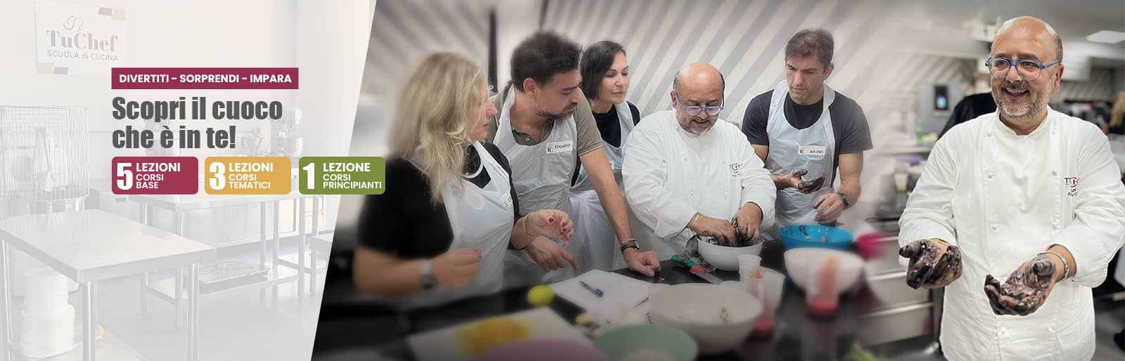 Scopri i corsi di cucina e di pasticceria per principianti